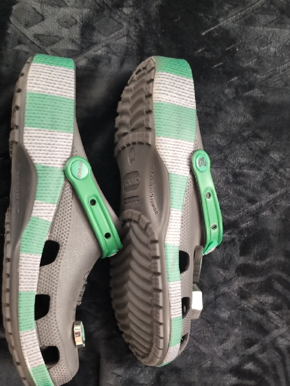 CROCS Men's Gray & Green Slitherin Harry Potter Slip-On Clog - Picture 3 of 4